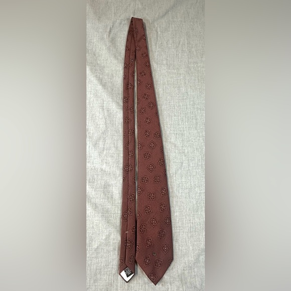 Dior Other - Christian Dior Burgandy Geometric Men's Tie